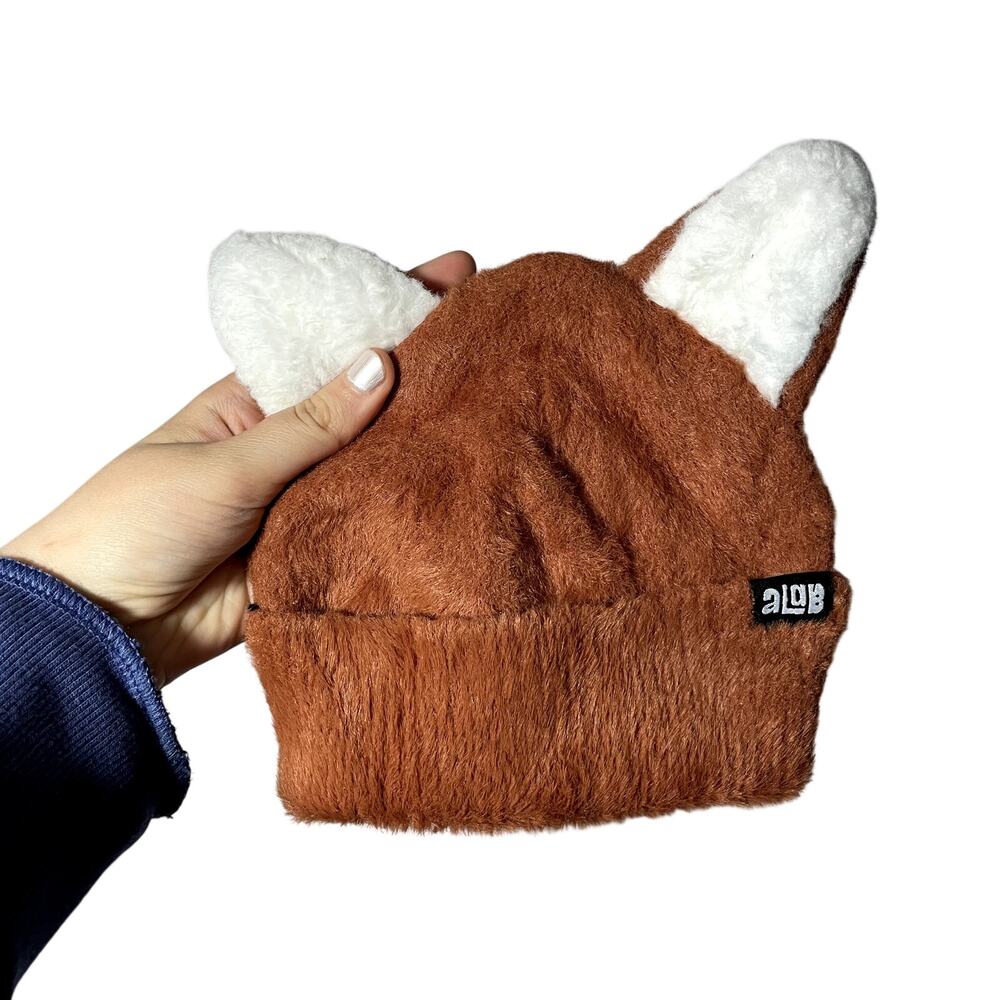 alab orange fox animal beanie warm kids size small winter costume halloween